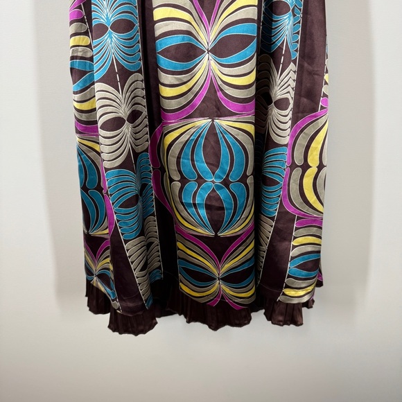 Vintage Kopa Women Y2K V-neck Tie-up Backless Brown Mini Dress Size Medium - Picture 4 of 13